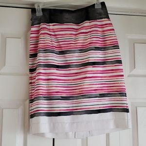 Striped pencil skirt